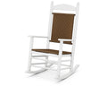 White/Tigerwood Woven Rocking Chair E598