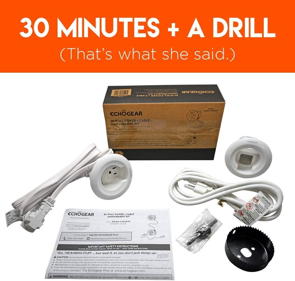 Cable Concealer Kit with Power and Low Voltage Cable Management L78042