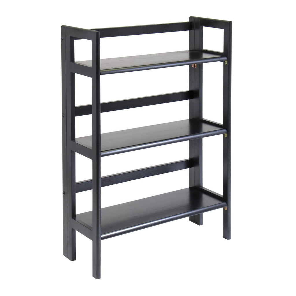 3-Pc Folding Bookcase with Fabric Basket Z65453