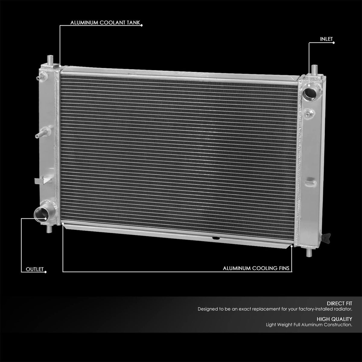 Full Aluminum 3-row Racing Radiator F45448