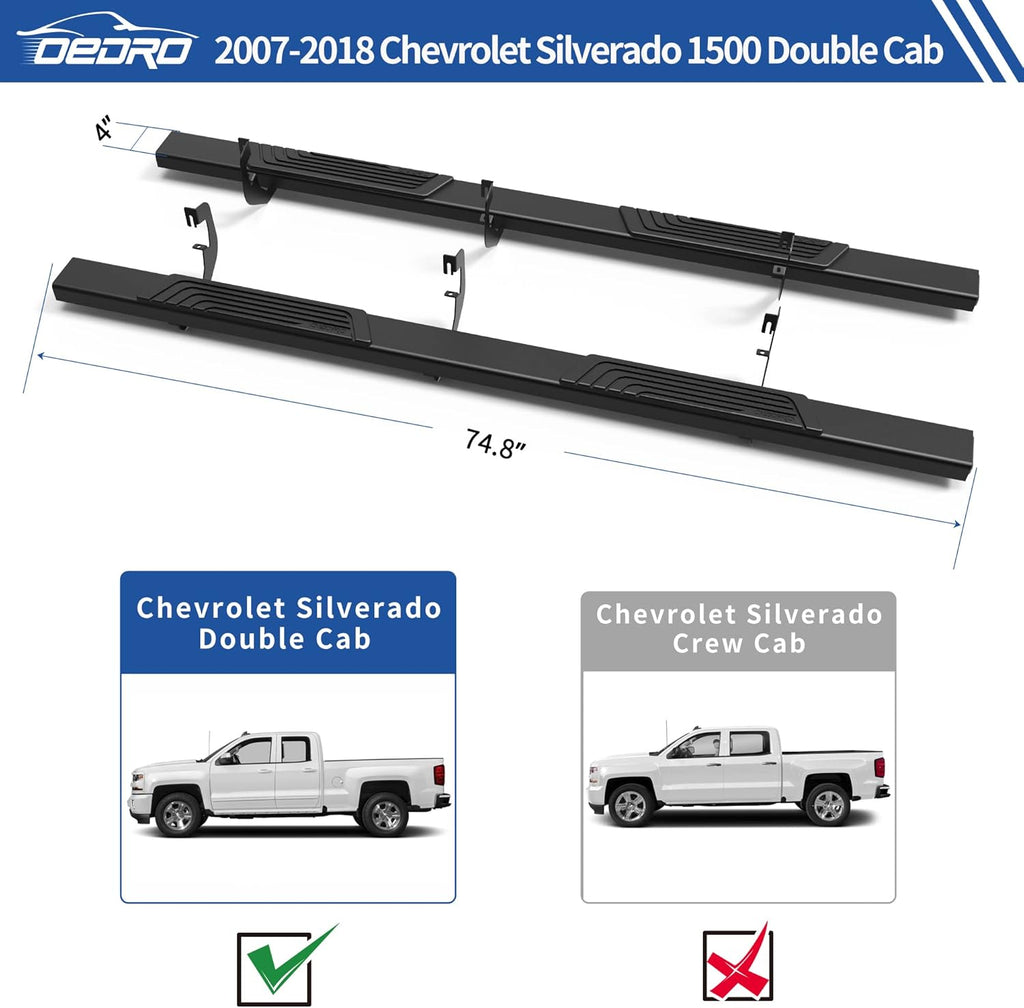 Textured Black Heavy Duty Truck Nerf Bars Side Steps R354