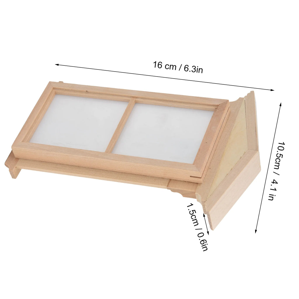 1:12 Wooden Unpainted Dollhouse Door Window Miniature Decoration Accessories L565