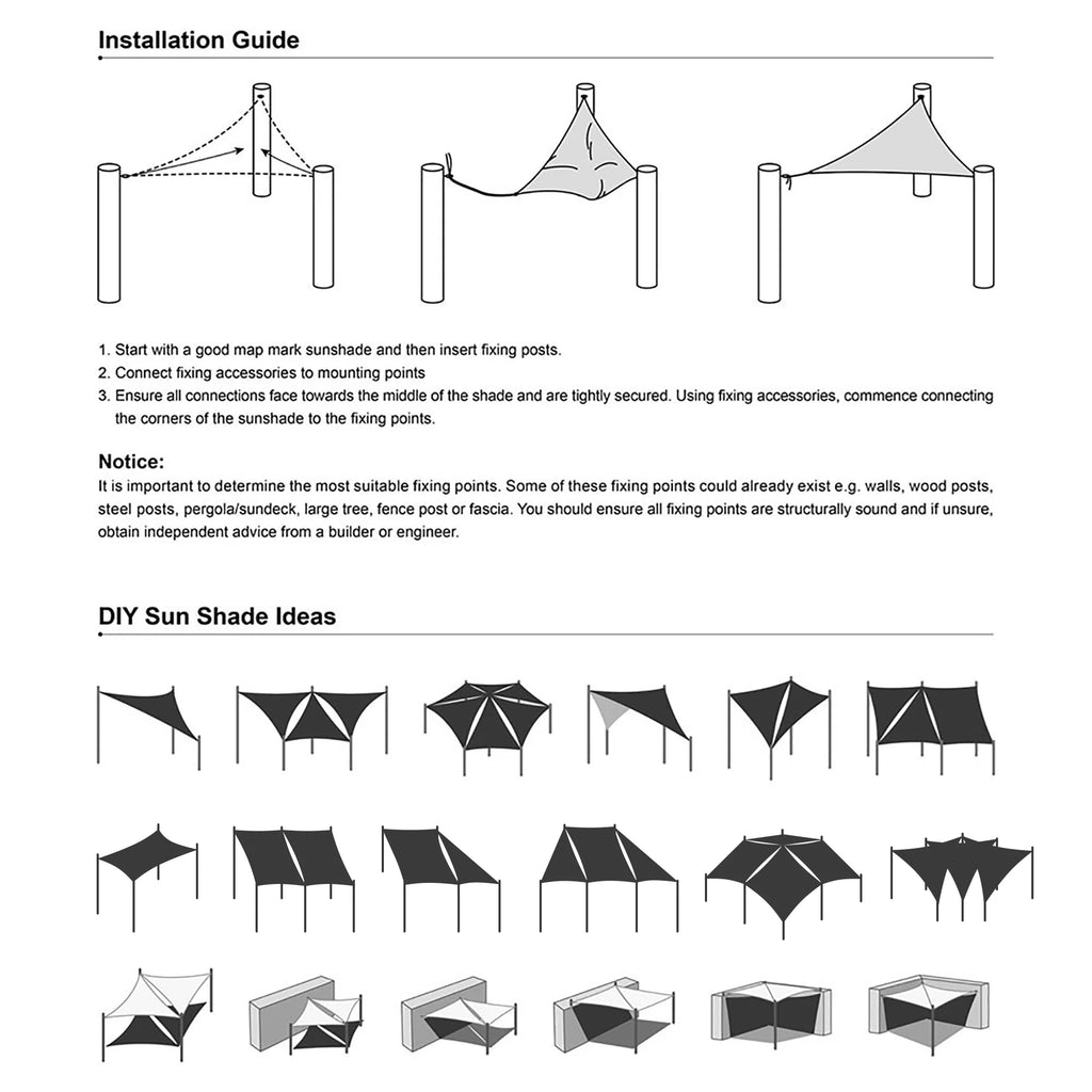 Off White Triangle Sun Shade Sail Canopy R4335