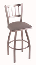 30x22 Stainless Swivel Stool with Medium Grey Seat R50156