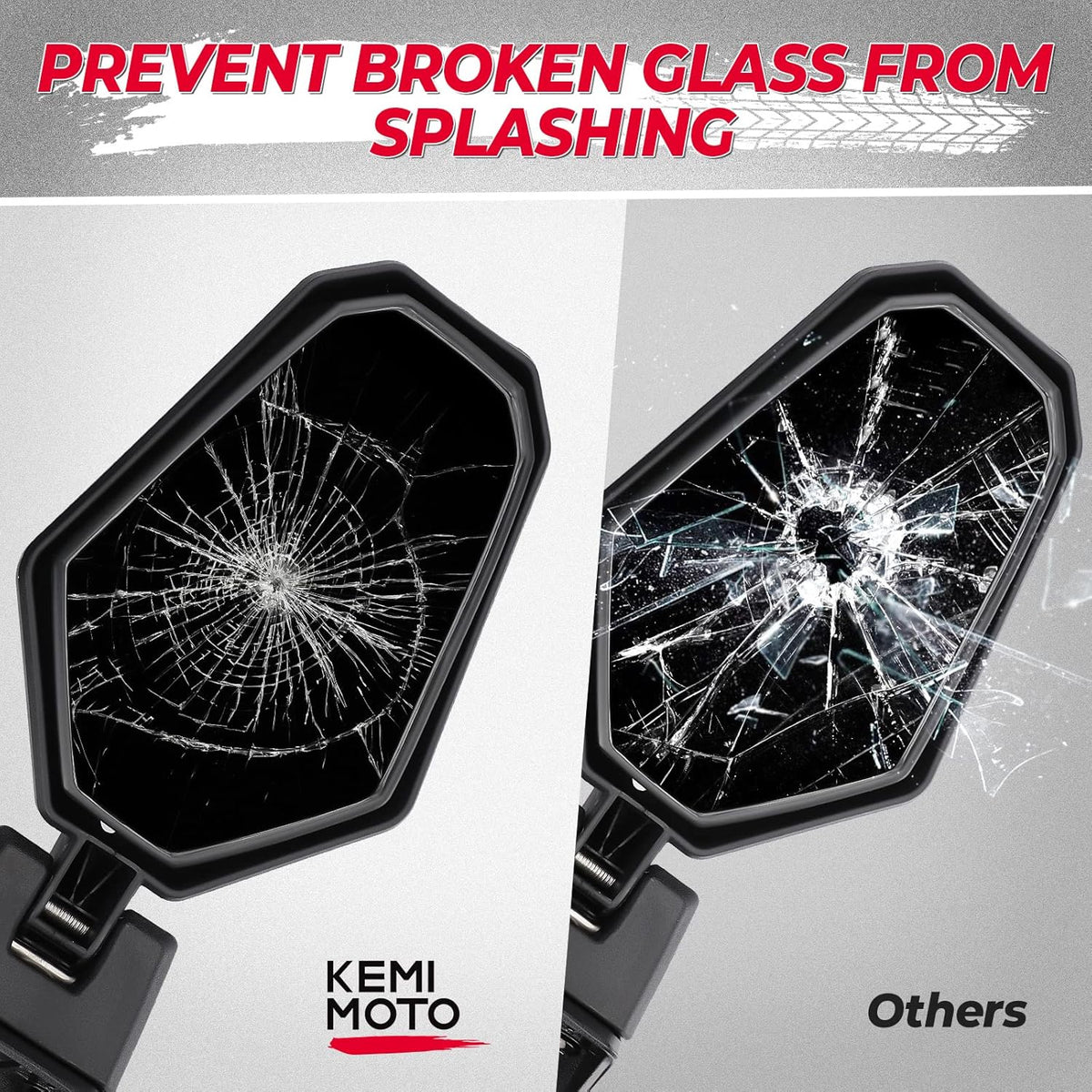 Adjustable Folding Rear View UTV Side Mirrors P254838