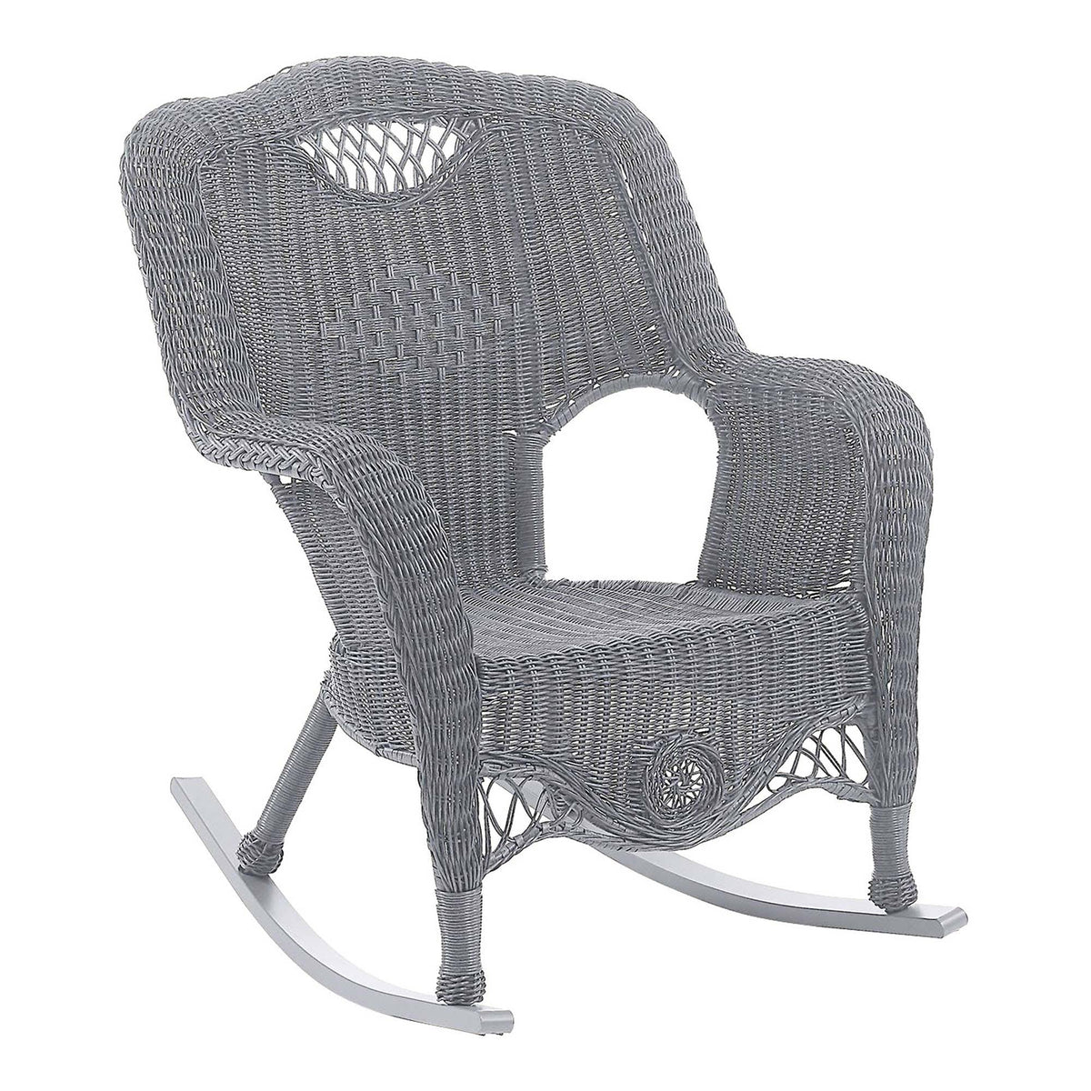 Patio Rocker Resin Wicker Aluminum O365176