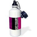 Pink Black and White Animal Print Leopard and Zebra 21 oz Sports Water Bottle C74393