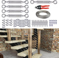 5Set 1/8" Cable Railing Kit Hardware Turnbuckle M5 Eye to Eye and 165' Wire Rope Stainless Steel Angle Adjustable 5 Cable Lines, Pack of 2 Z960