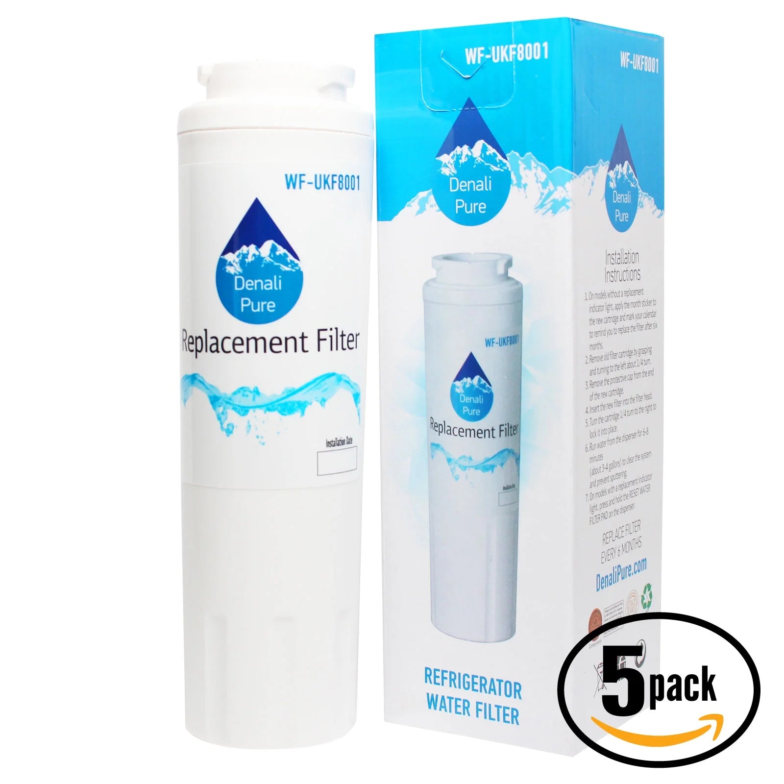 5-Pack Replacement Refrigerator Water Filter Cartridge U46477