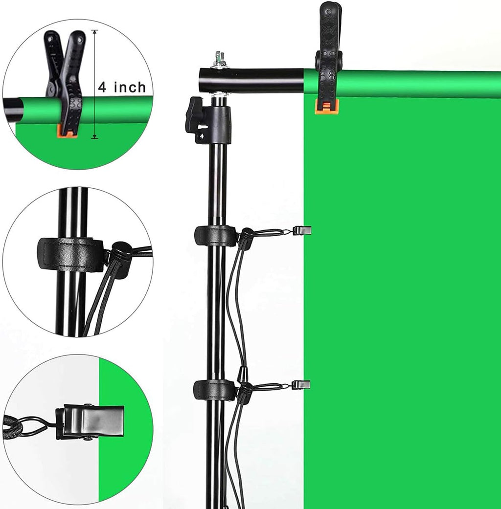 Backdrop Stand 6.5x10ft/2x3m Heavy Duty Background Stand Support System with Carrying Bag B585