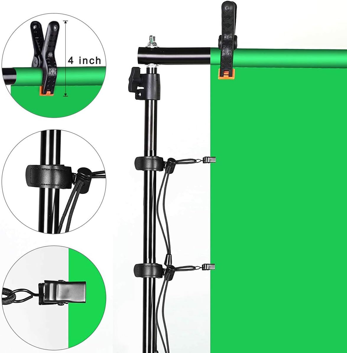Backdrop Stand 6.5x10ft/2x3m Heavy Duty Background Stand Support System with Carrying Bag B585
