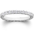 14k White Gold Diamond Eternity Wedding Ring P554