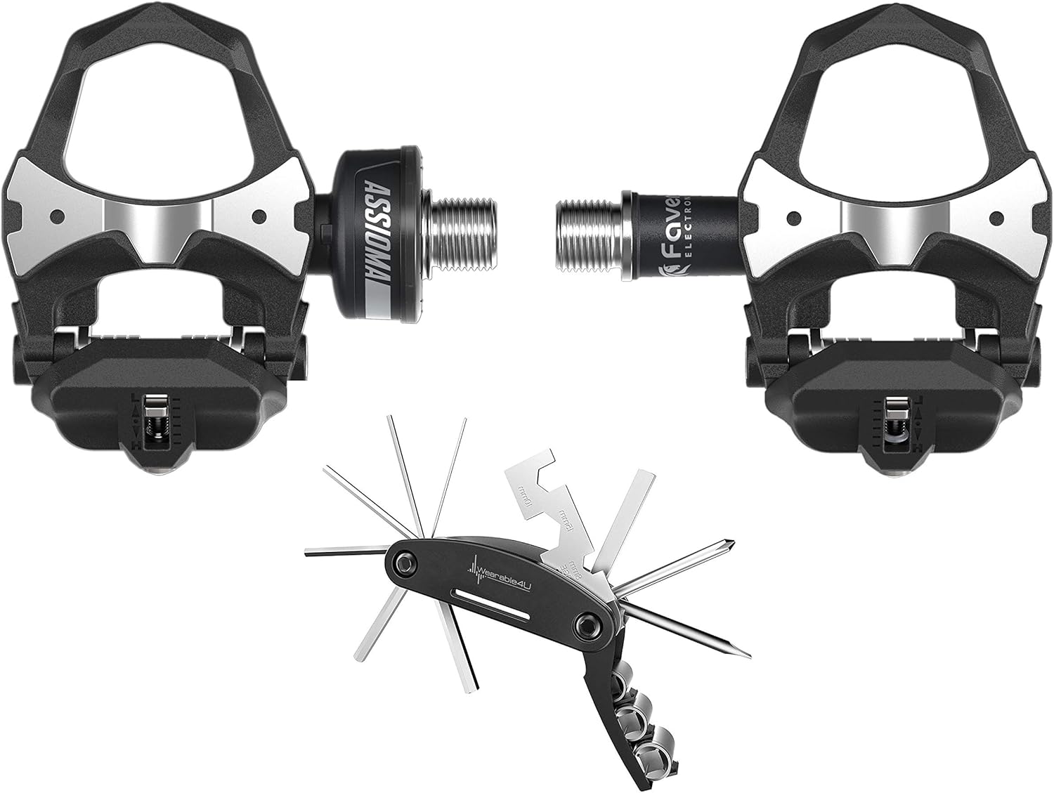 Bike Power Meter Pedal with Cycling Multi-Tool Bundle L70371