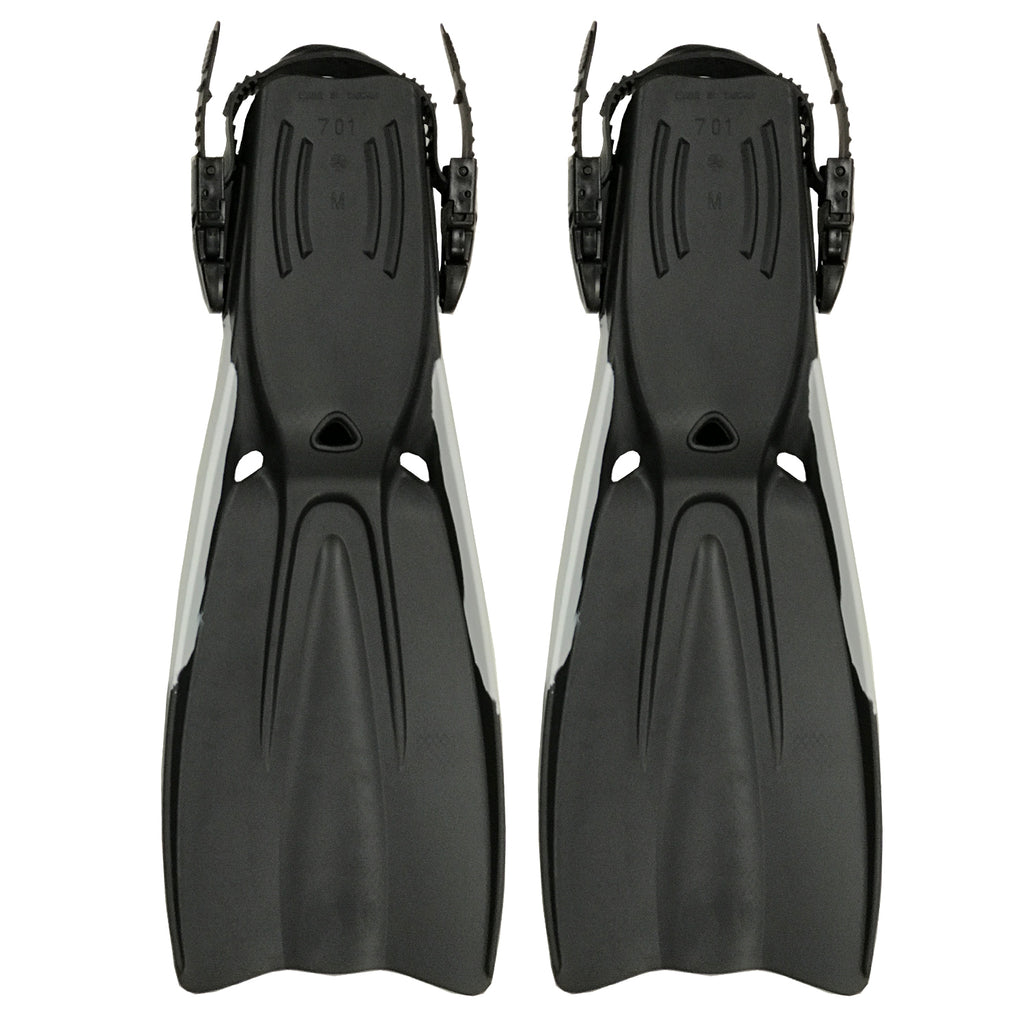 Black Rubber Dive Fins with Bag W6470