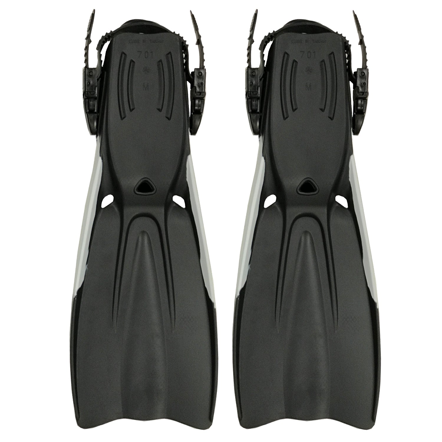 Black Rubber Dive Fins with Bag W6470