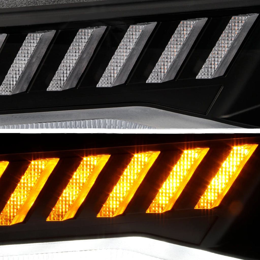 Black LED Projector Headlights Pair F182169