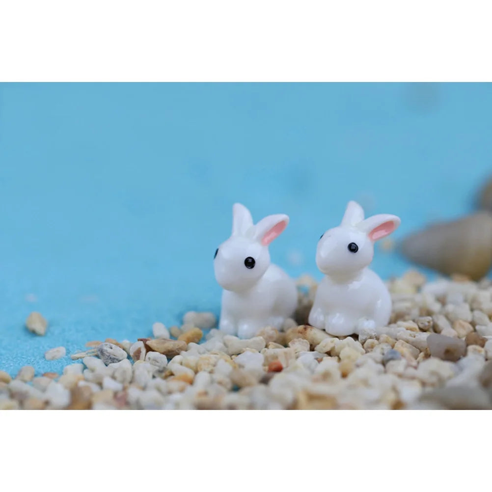 10 Pcs Rabbit Resin Miniature Statue P830048