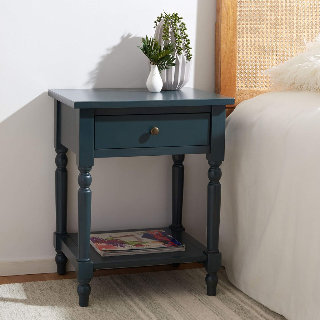 Steel Teal Accent Table X193