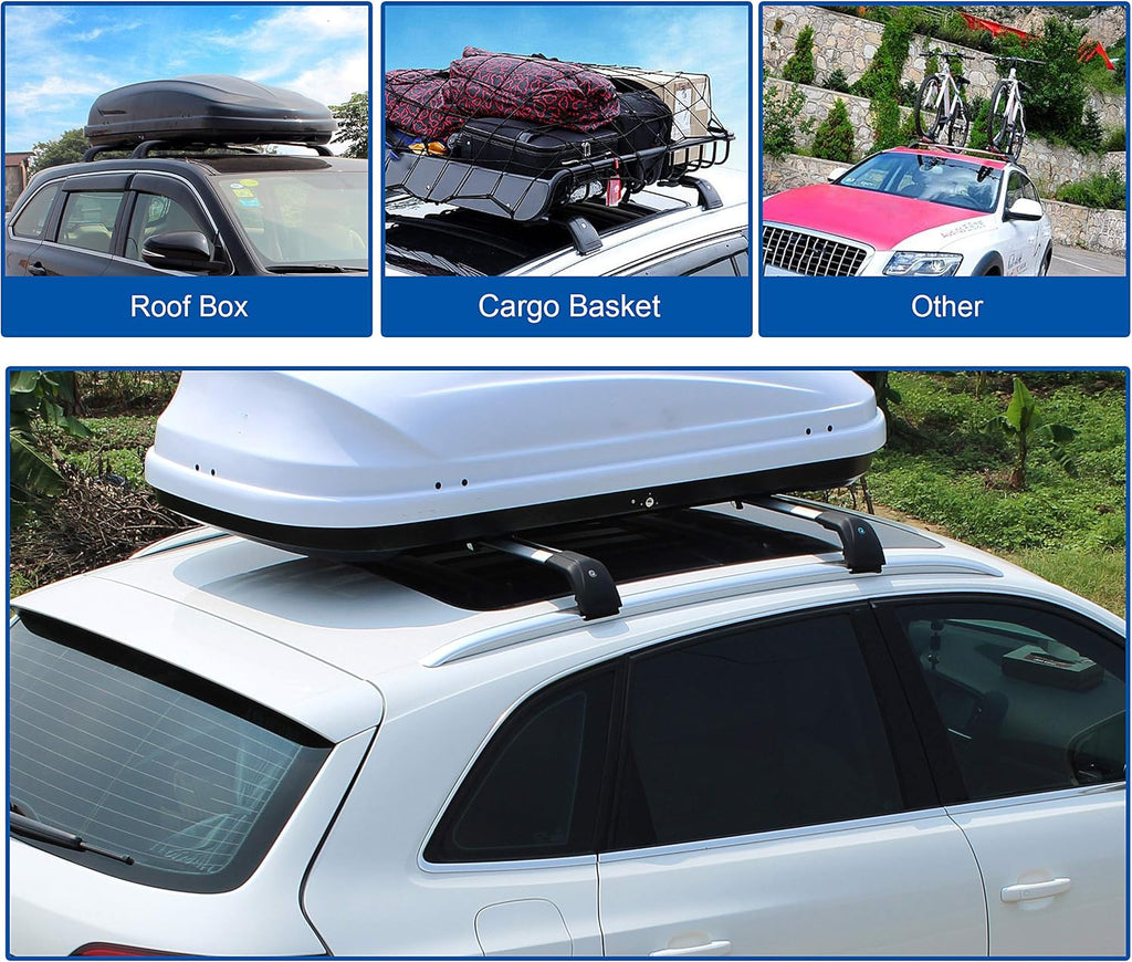 Roof Rack Cross Bars for Hyundai Tucson 2016-2021, Black Matte Aluminum, Pack of 2 J274