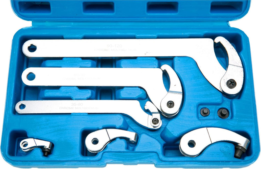 Adjustable Hook And Pin Wrench Spanner Tool Set Pack of 2 Y85568