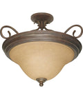 Bronze 3-Light Semi-Flush X395