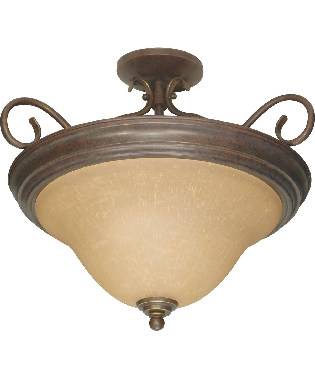 Bronze 3-Light Semi-Flush X395