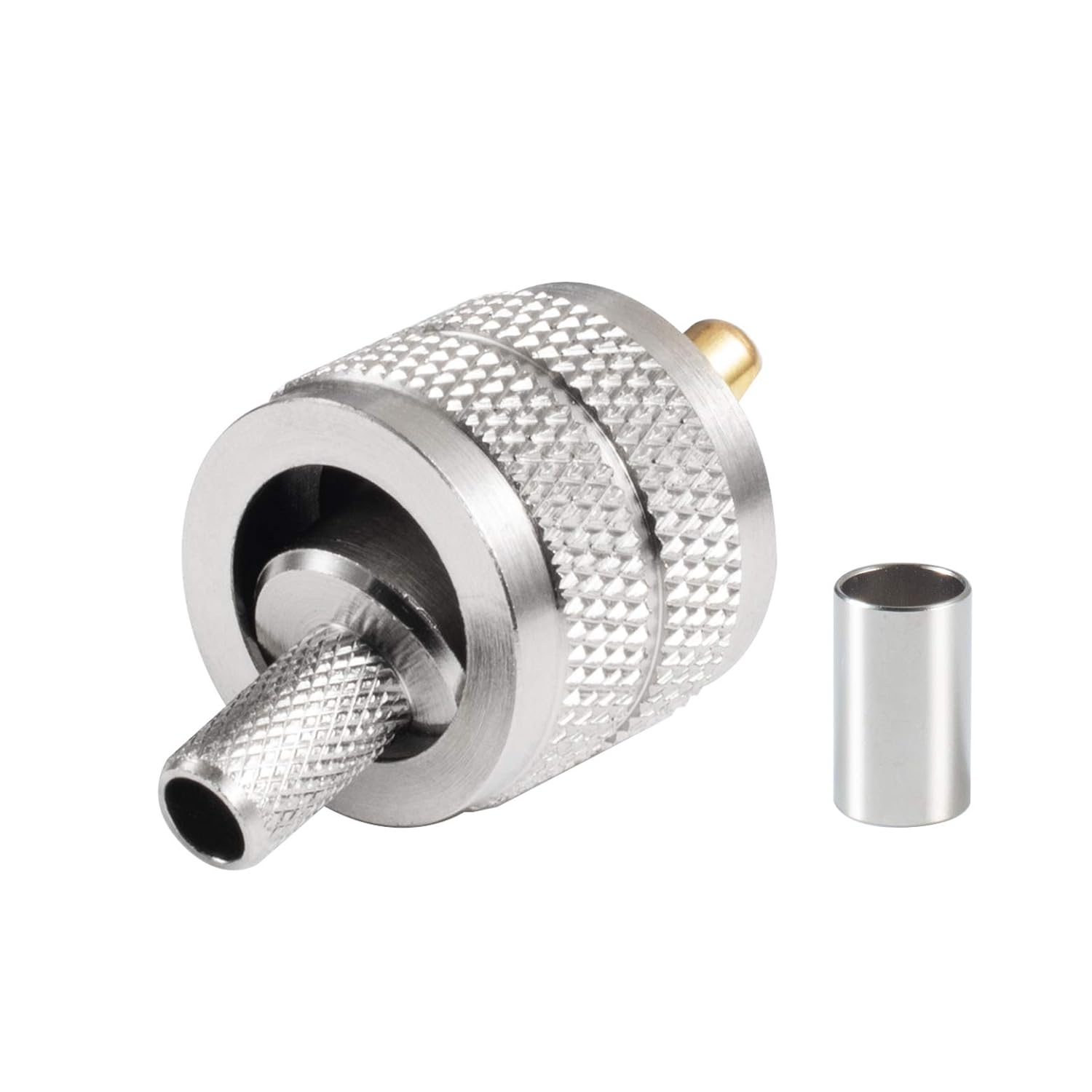 （Pack of 10） UHF Male PL-259 Plug Crimp for RG8X LMR240 Cable Straight RF Coaxial Adapter Connector V5294