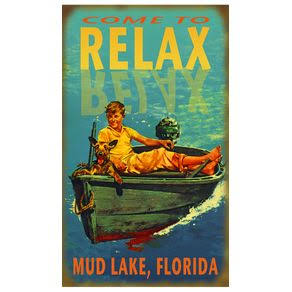 18X30 Metal Lake Cabin Sign V662302