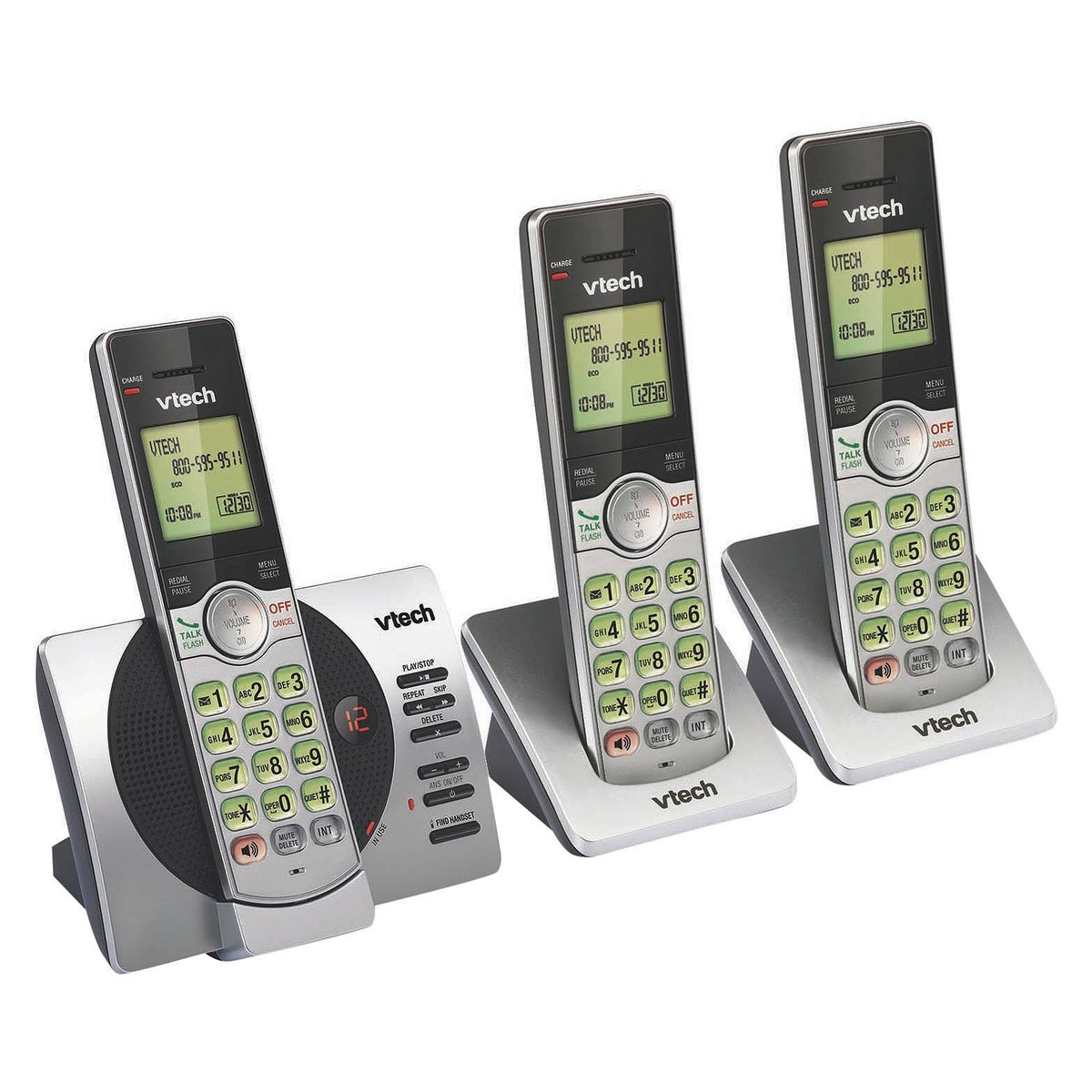 3-Handset Expandable Cordless Phone with Answering System C712