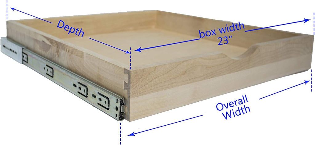 Slide Out Cabinet Shelf Pull-Out Wood Drawer Storage, Soft-Close, Pack of 2 M23716