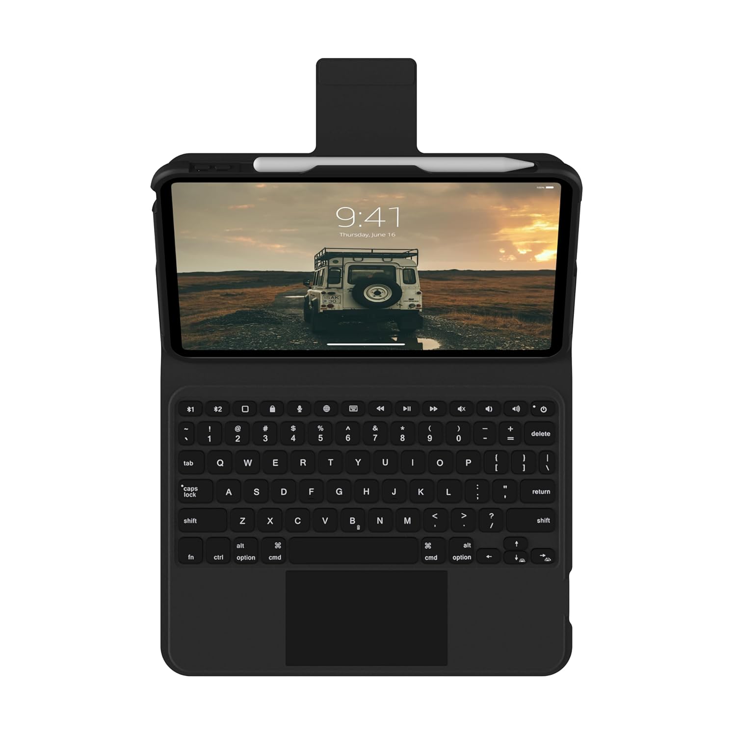 Black/Ash English Rugged Bluetooth Wireless Keyboard Folio Cover for iPad 10.9" 10th Gen S646