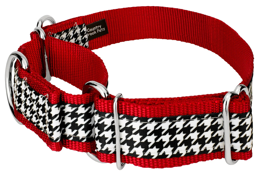 Houndstooth Martingale Dog Collar, 1 1/2 inch, Large D260