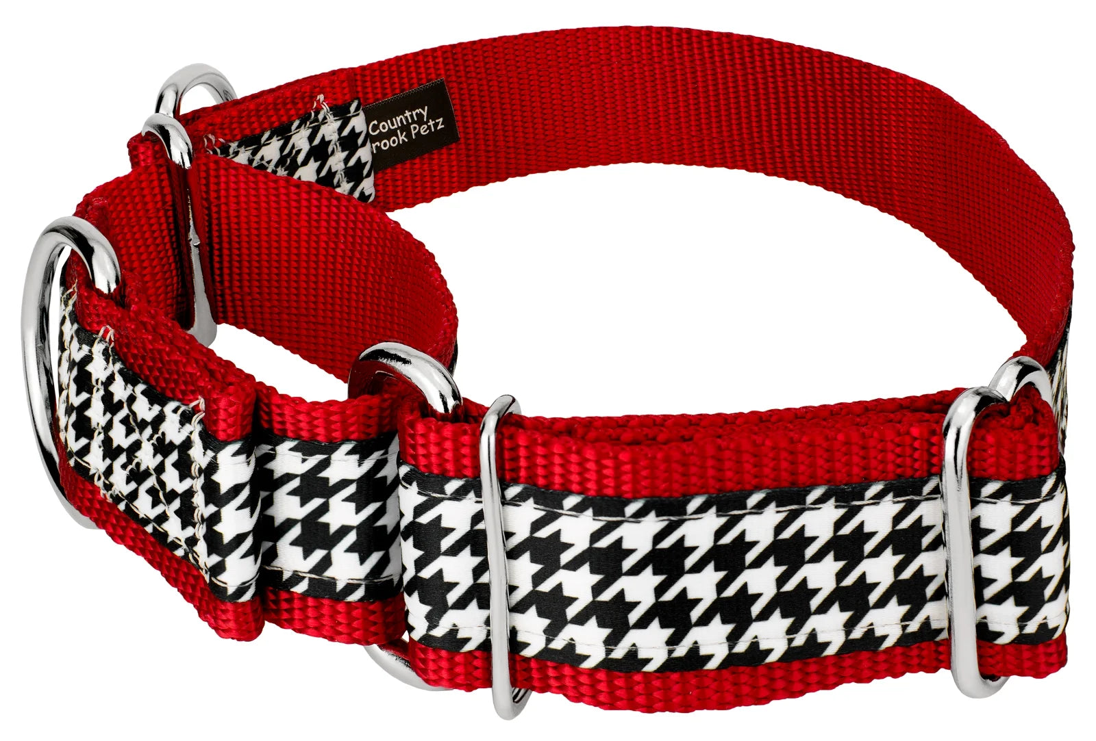 Houndstooth Martingale Dog Collar, 1 1/2 inch, Large D260