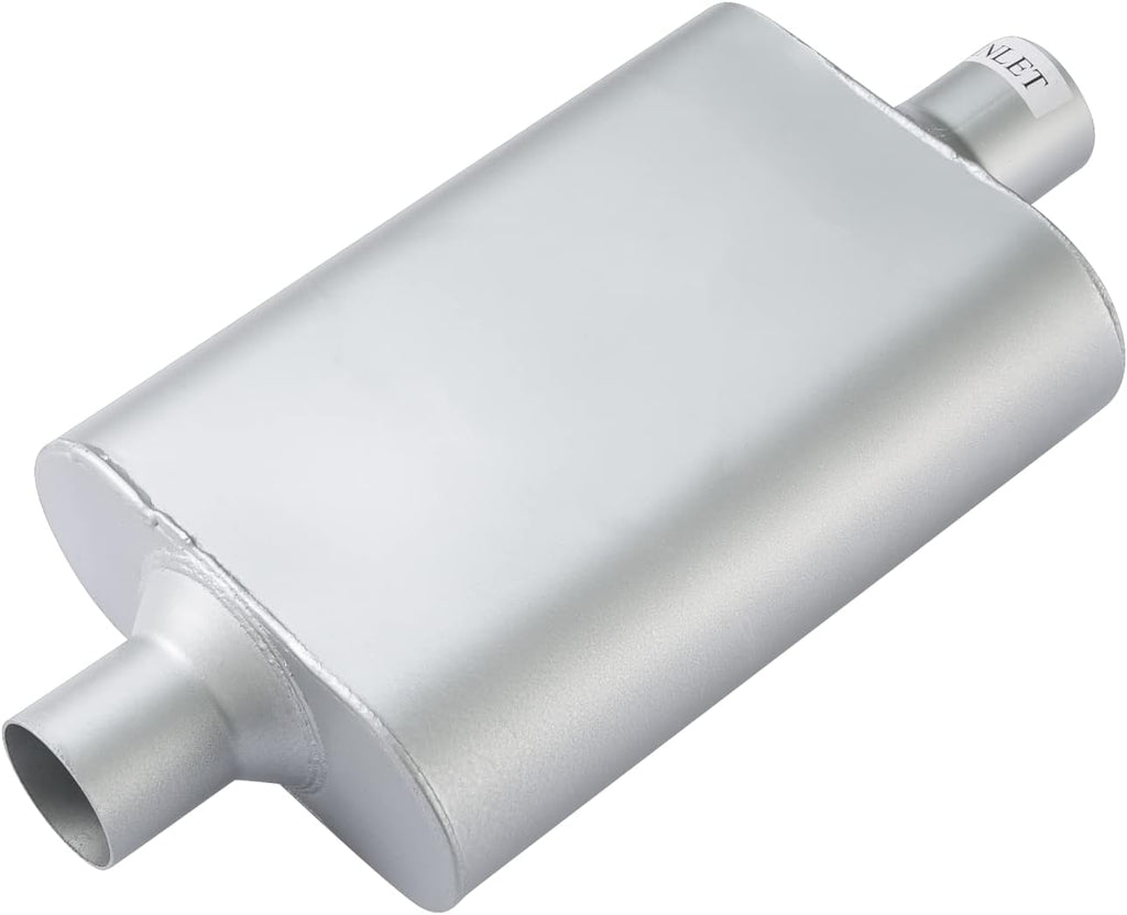 Dual Chamber 3 inch inlet/3 inch outlet Performance Automotive Muffler Exhaust Pack of 2 Y207