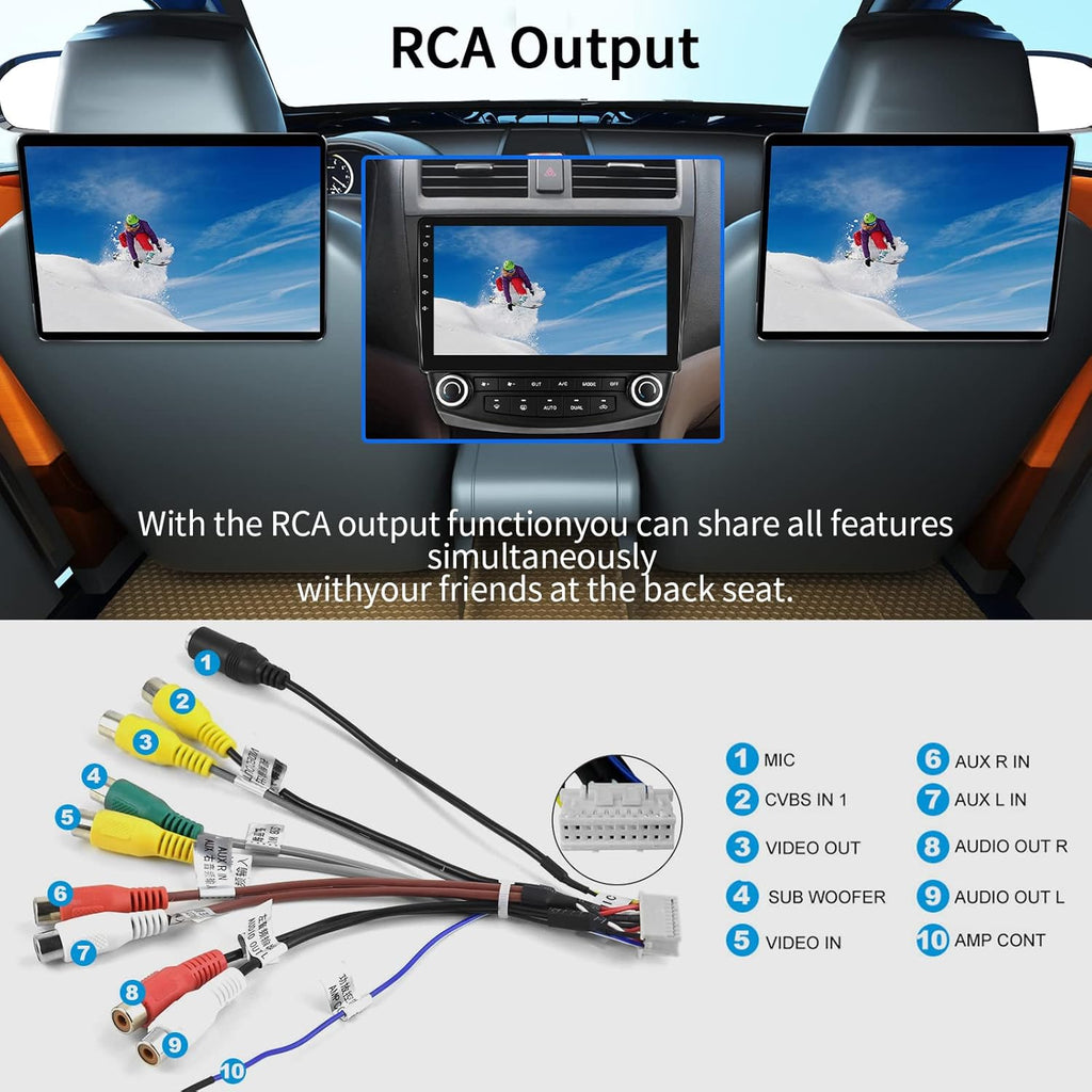 10 inch Touch Screen Car Radio Stereo for Honda Accord 7th 2003-2007 H8076
