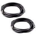 2 Pack of 25' Headphone Extender Cable 1/4 TRS Male to 1/4 Female K82364