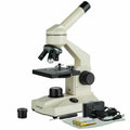 All-Metal All Optical Glass Lens Student Biological Field Microscope with LED Light Y419