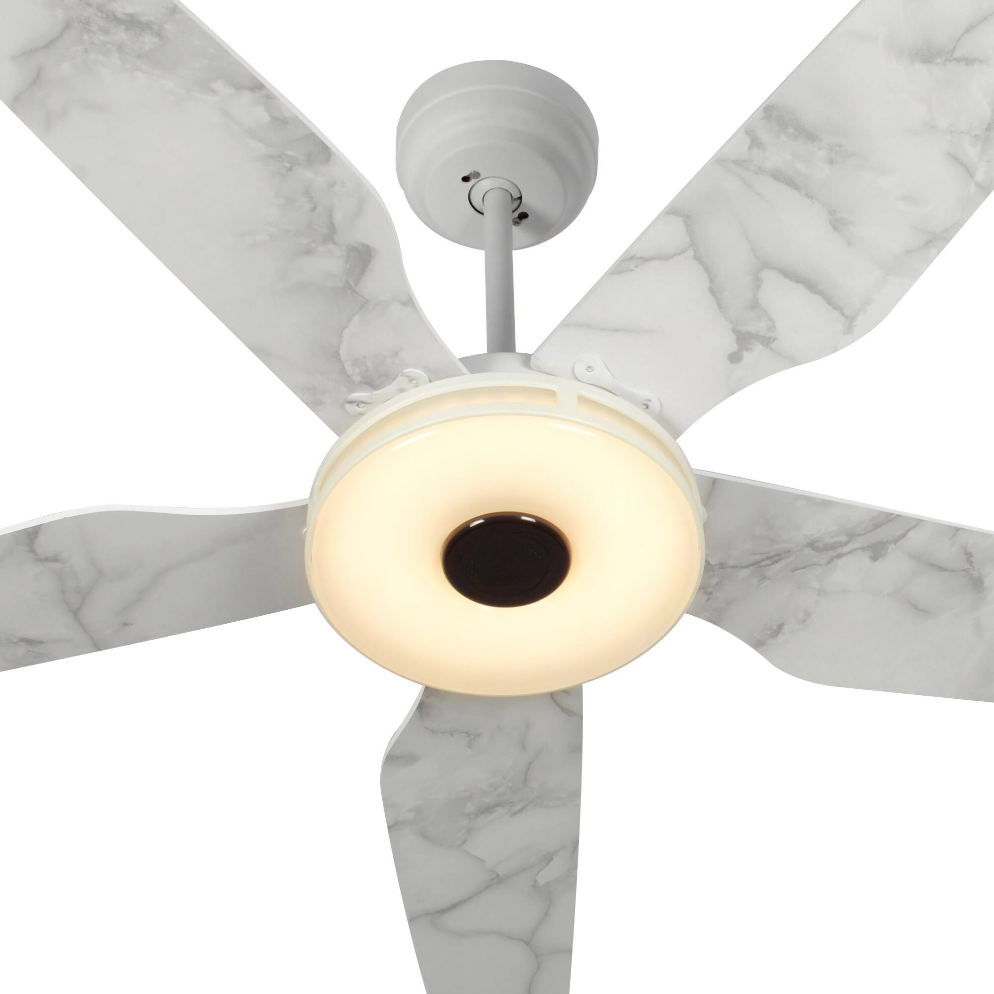 Dark Brown Smart Ceiling Fan with Dimmable LED Light and Remote H57774