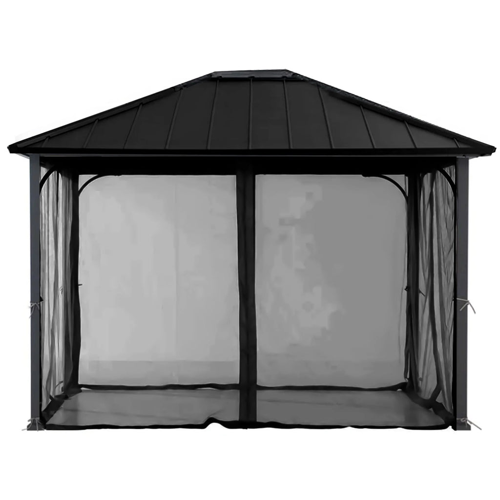 11 x 13 Foot Screened Gazebo Canopy Pergola Tent U65947