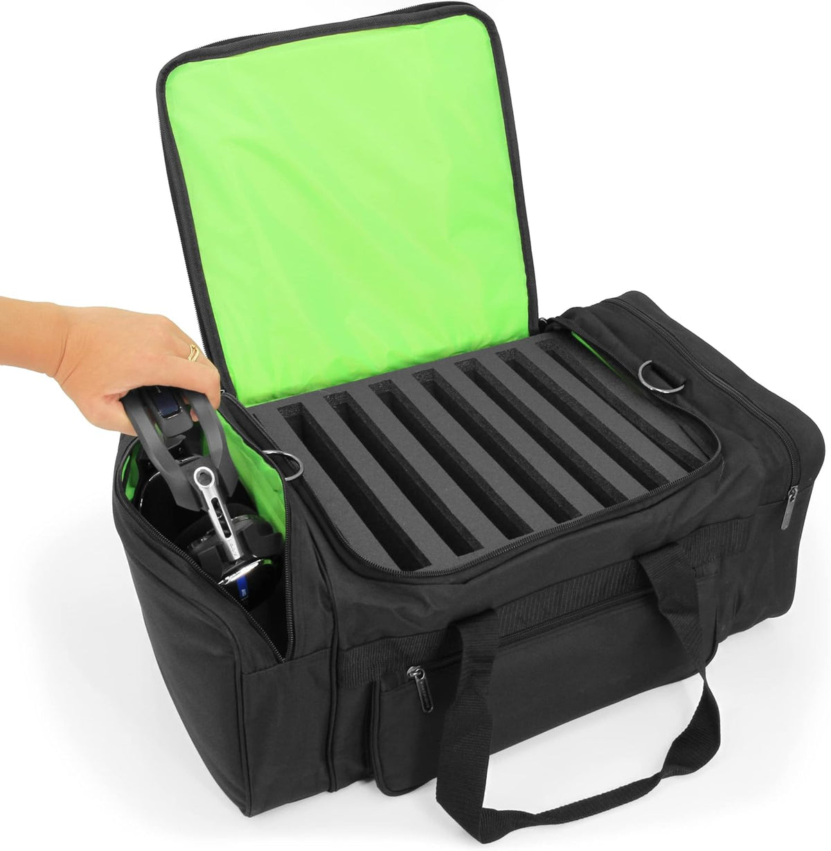 DJ Case Cable File Bag with Padded Walls and Cable Storage Dividers M2598