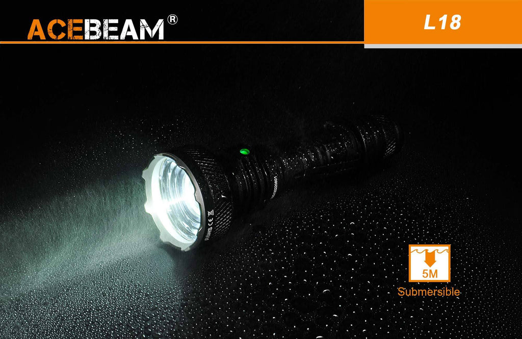1500 Lumens LED Tactical Flashlight with Rechargeable 21700 Battery H5645