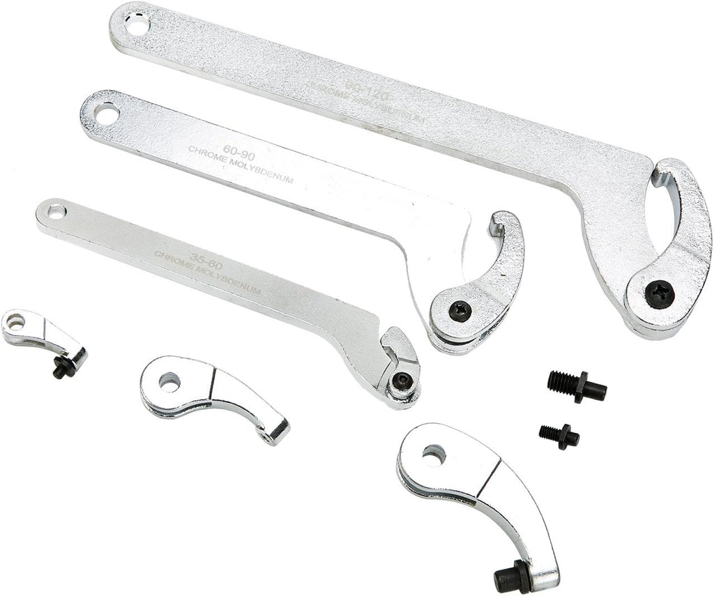 Adjustable Hook And Pin Wrench Spanner Tool Set Pack of 2 Y85568
