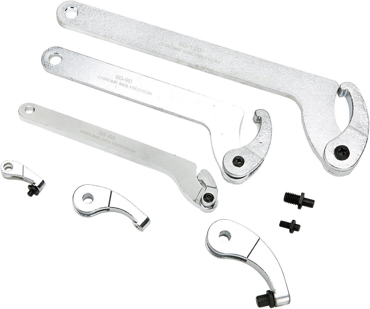 Adjustable Hook And Pin Wrench Spanner Tool Set Pack of 2 Y85568