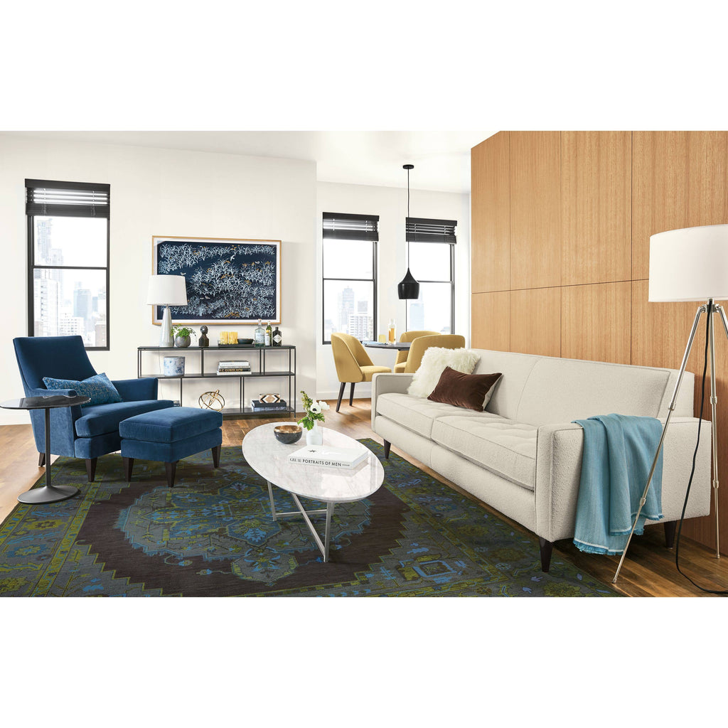 Modern Bowen Console Table with Clear Tempered Glass Top F1012
