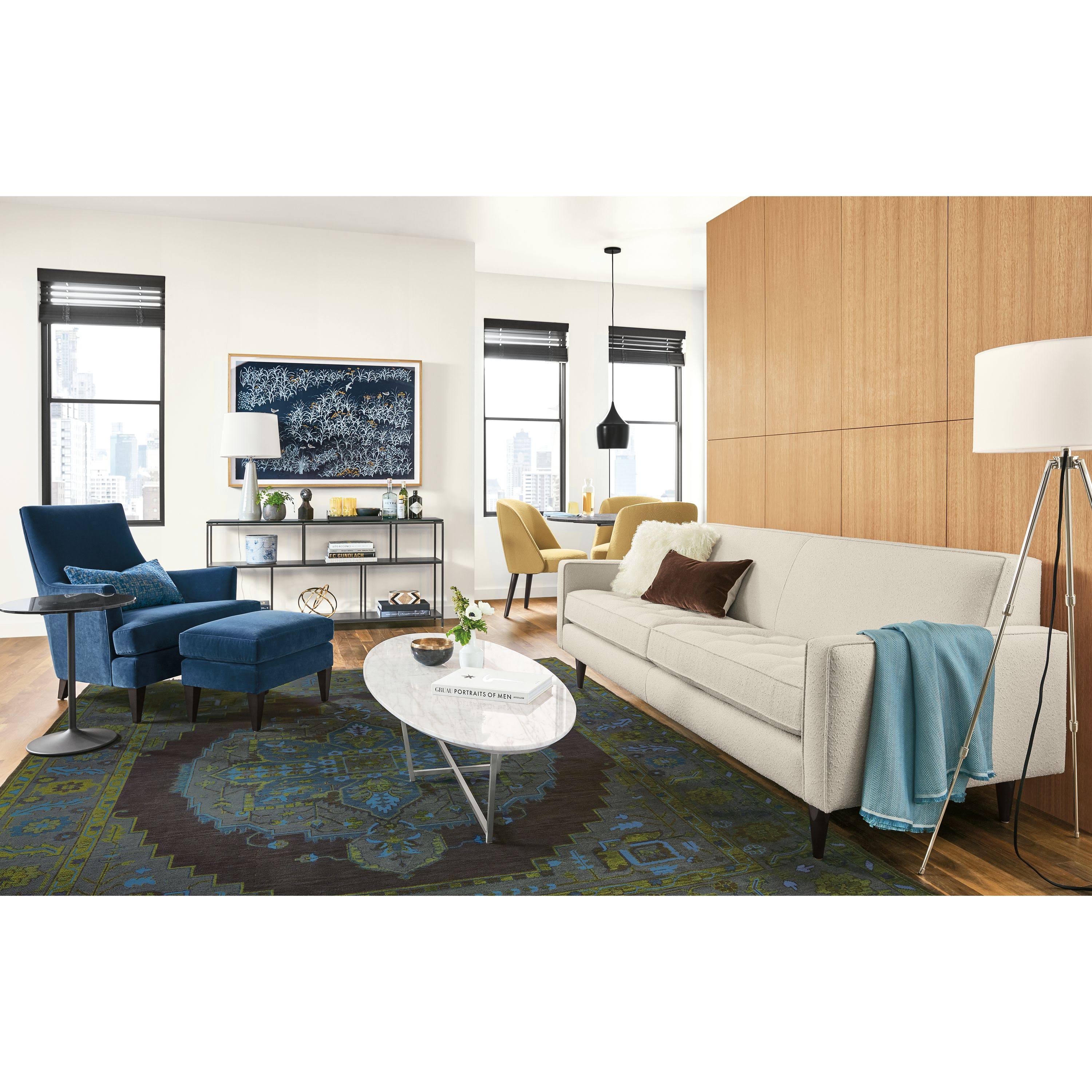 Modern Bowen Console Table with Clear Tempered Glass Top F1012