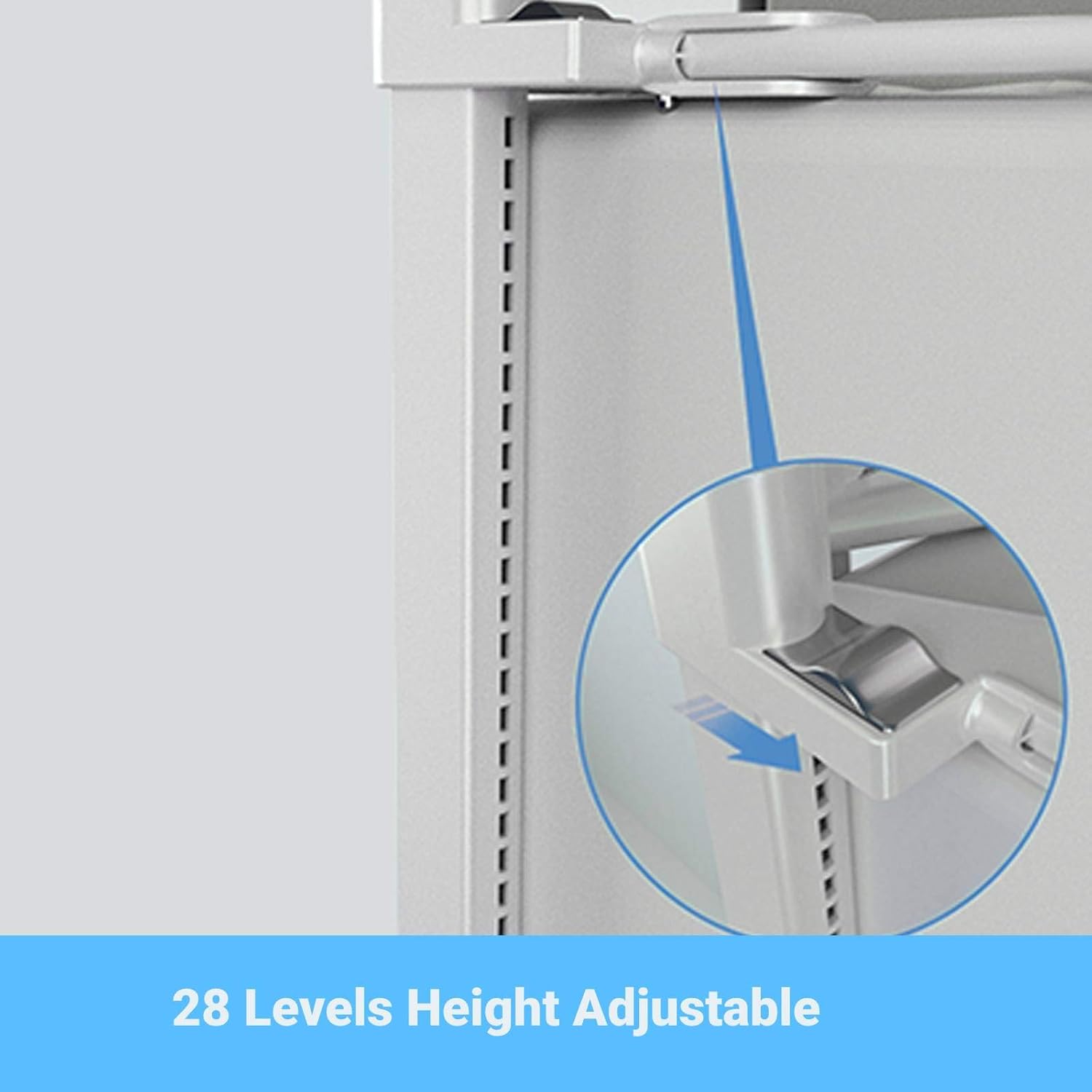 Extra Tall Safety Bed Guard for Kids, Collapsible Double Lock, Fits Queen Size Bed (1 Side) J854798