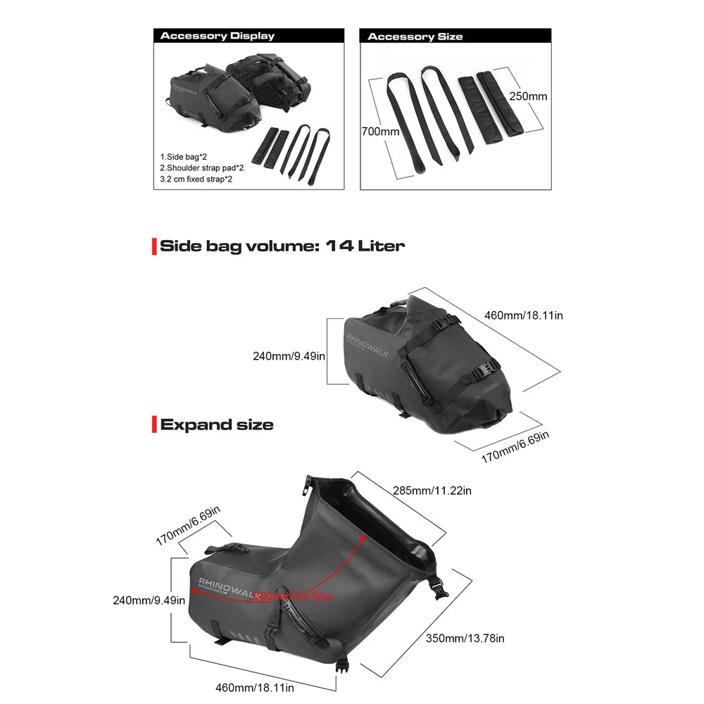 Motorcycle Rearseat Bag Large Capacity Universal Riding Rear Bag C291