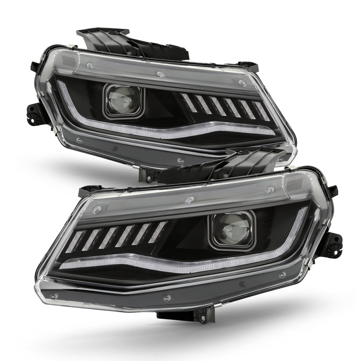 Black LED Projector Headlights Pair F182169