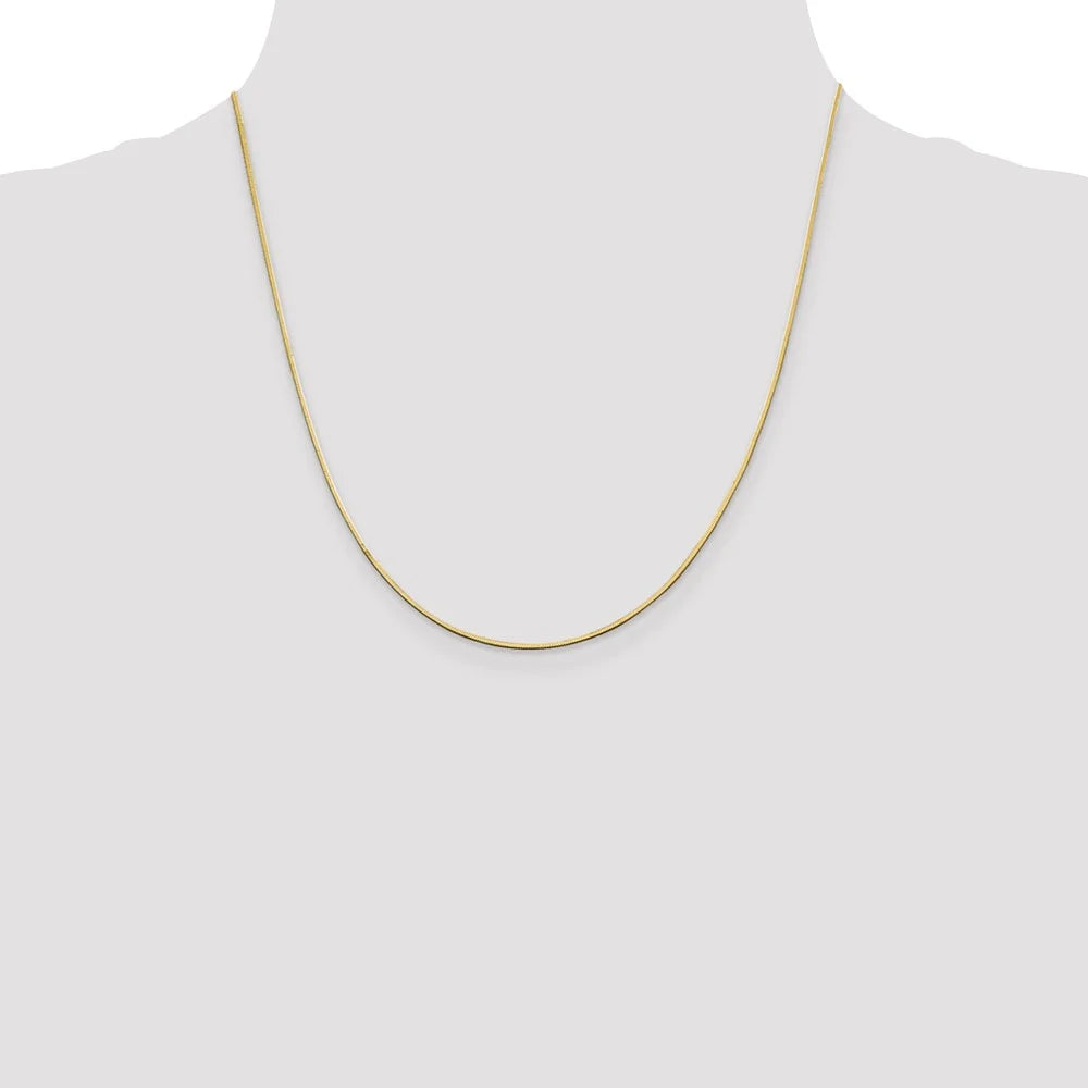 14kt Yellow Gold Octagonal Snake Chain 20 inch Lobster Clasp C6411
