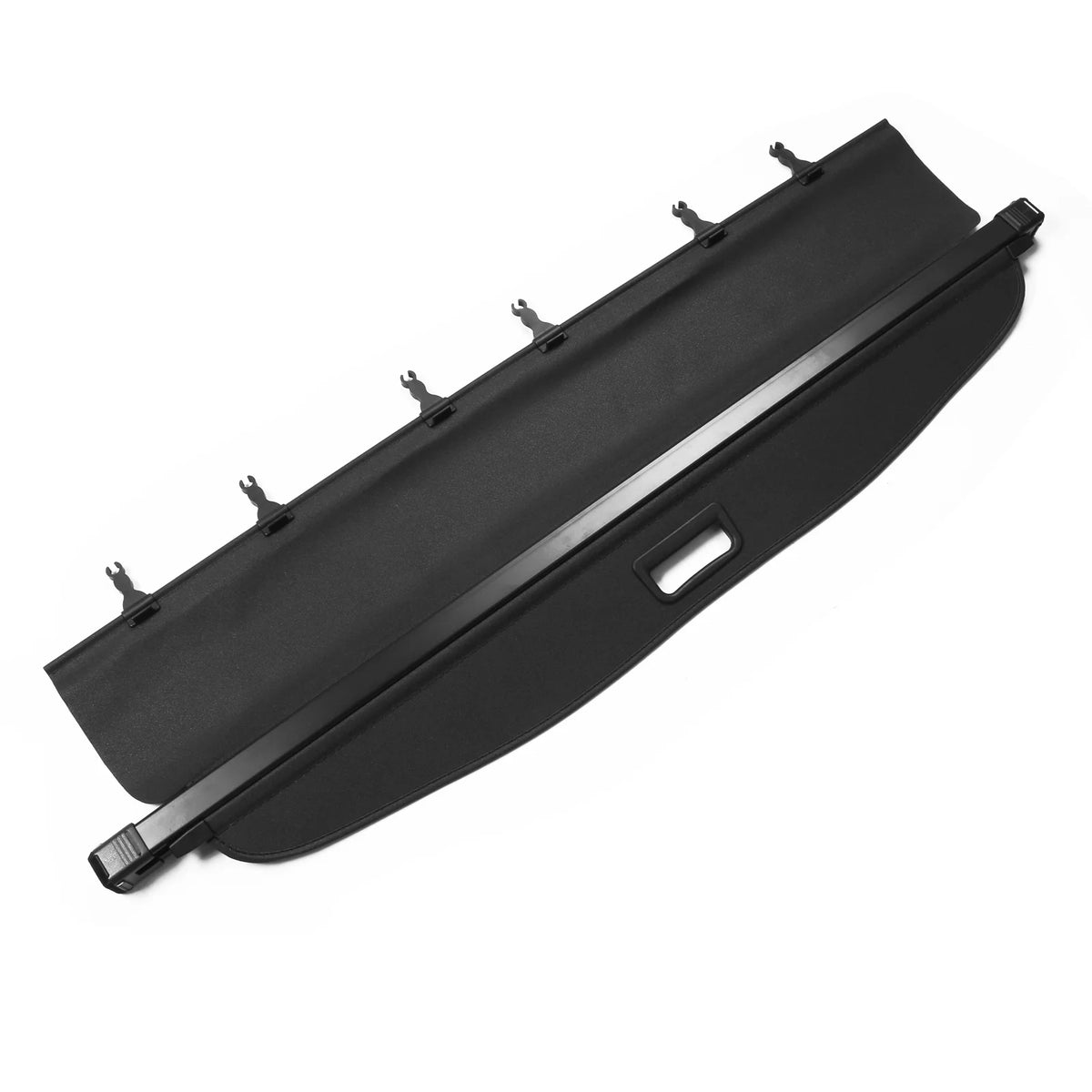 Black PVC & Aluminum Rod Retractable Cargo Cover O2671